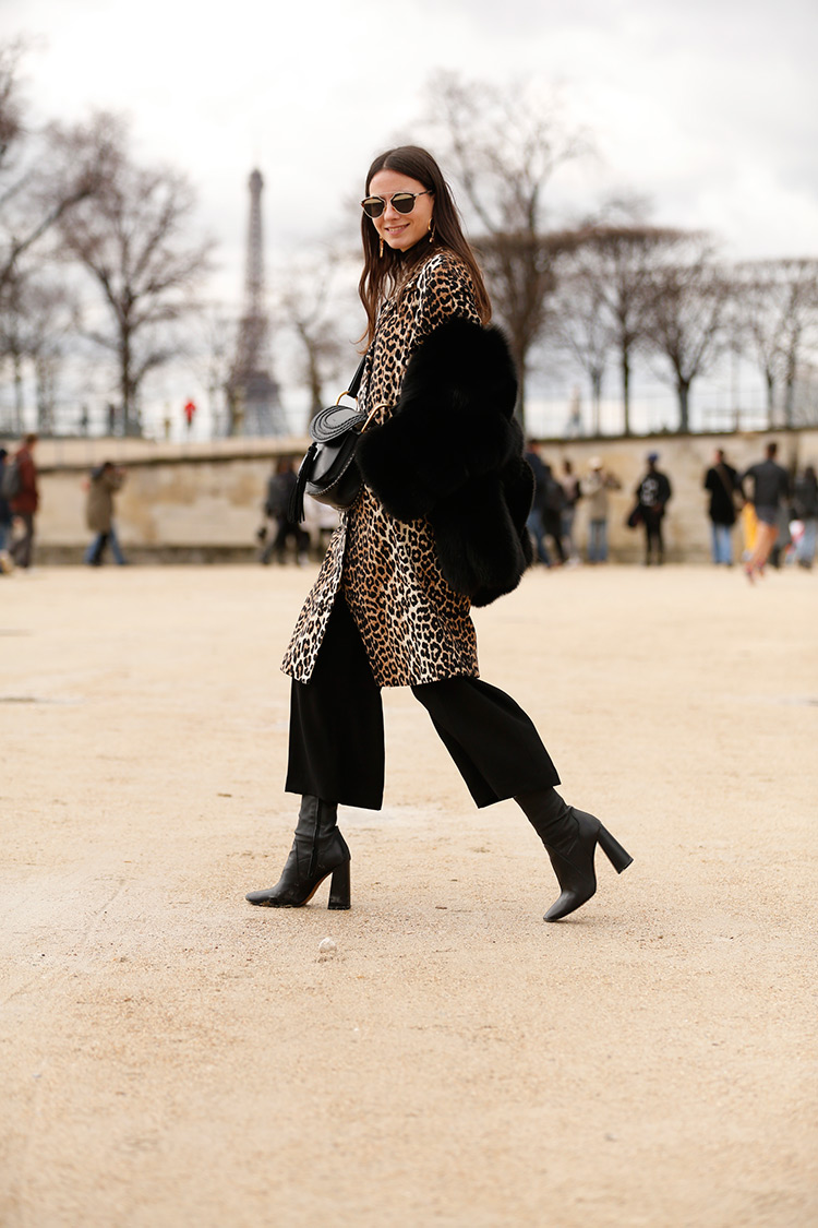 leopard-coat Paris Fashion Week