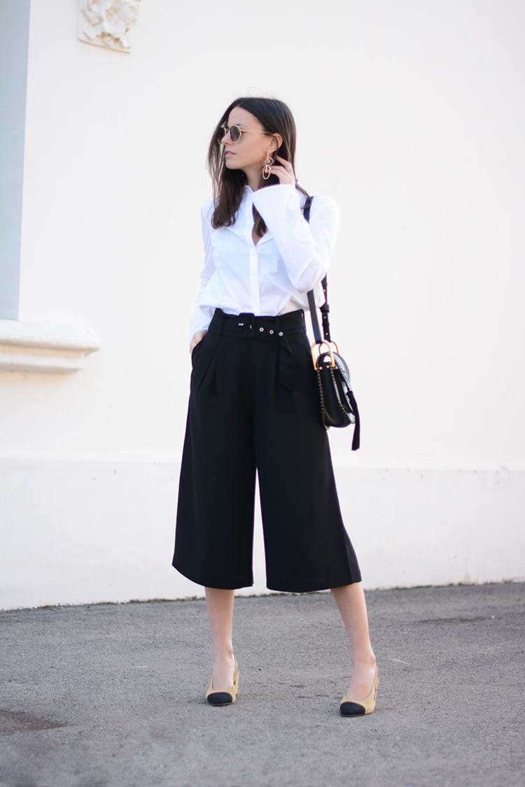 coulotte-pants-zara-white-shirt-fashionvibe You Can Never Go Wrong With A Classic Look